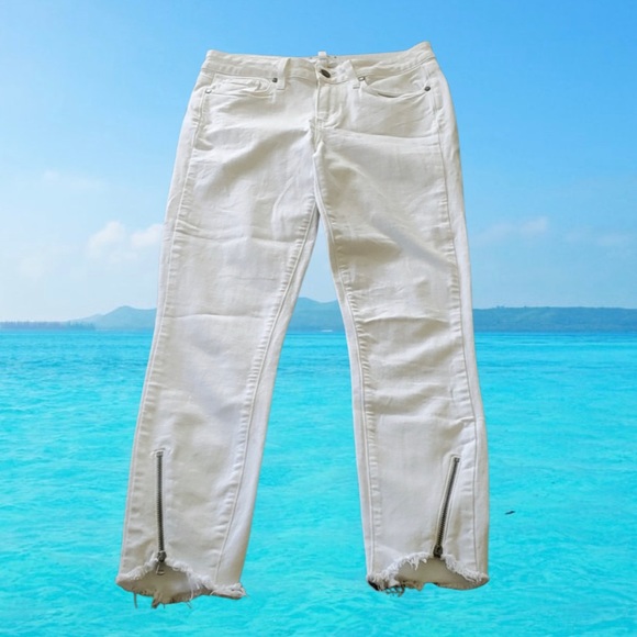 PAIGE Pants - Women's White Paige Denim Verdugo Crop Jeans 27